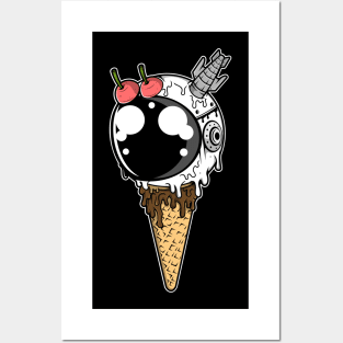 Astronaut Ice Cream Cone Posters and Art